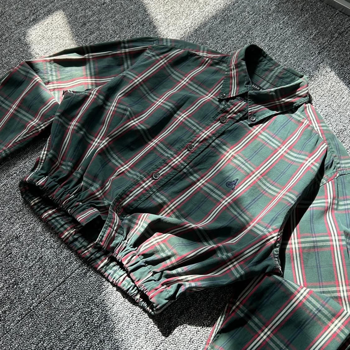 빈폴 체크 패턴 크롭 셔츠 상품이미지2