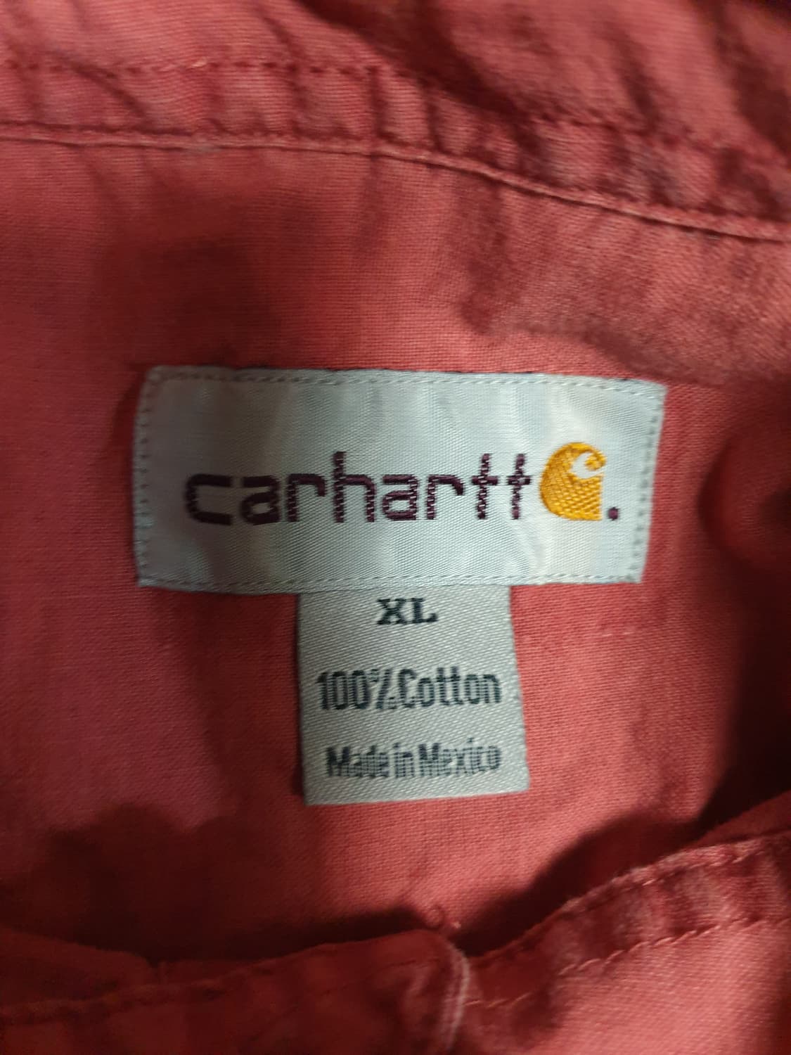 (빈티지) 칼하트 오리지널핏 워크웨어 코튼 반팔셔츠 (XL) 상품이미지4