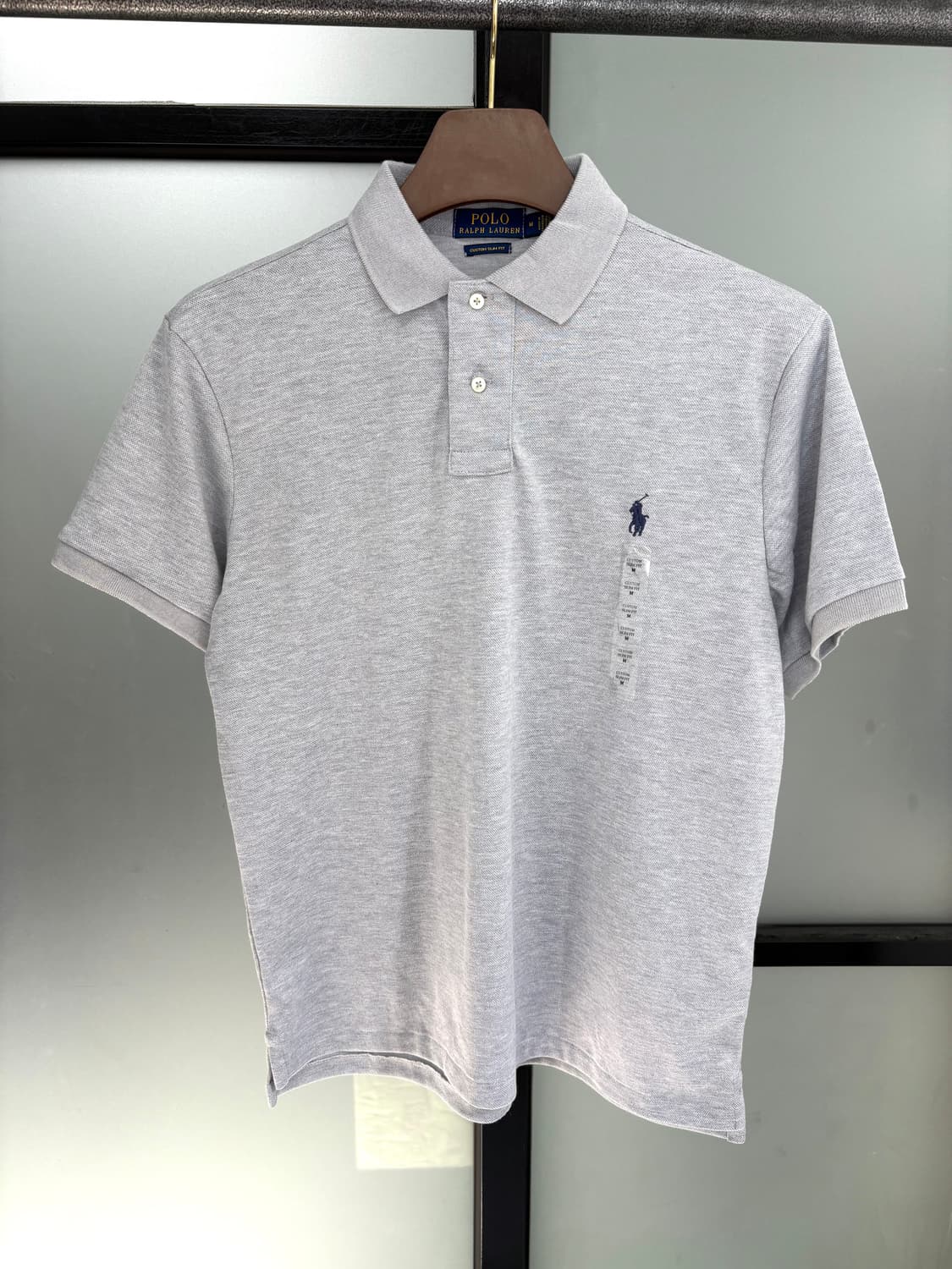  [L]POLO 폴로 새상품 그레이 카라티 상품이미지1