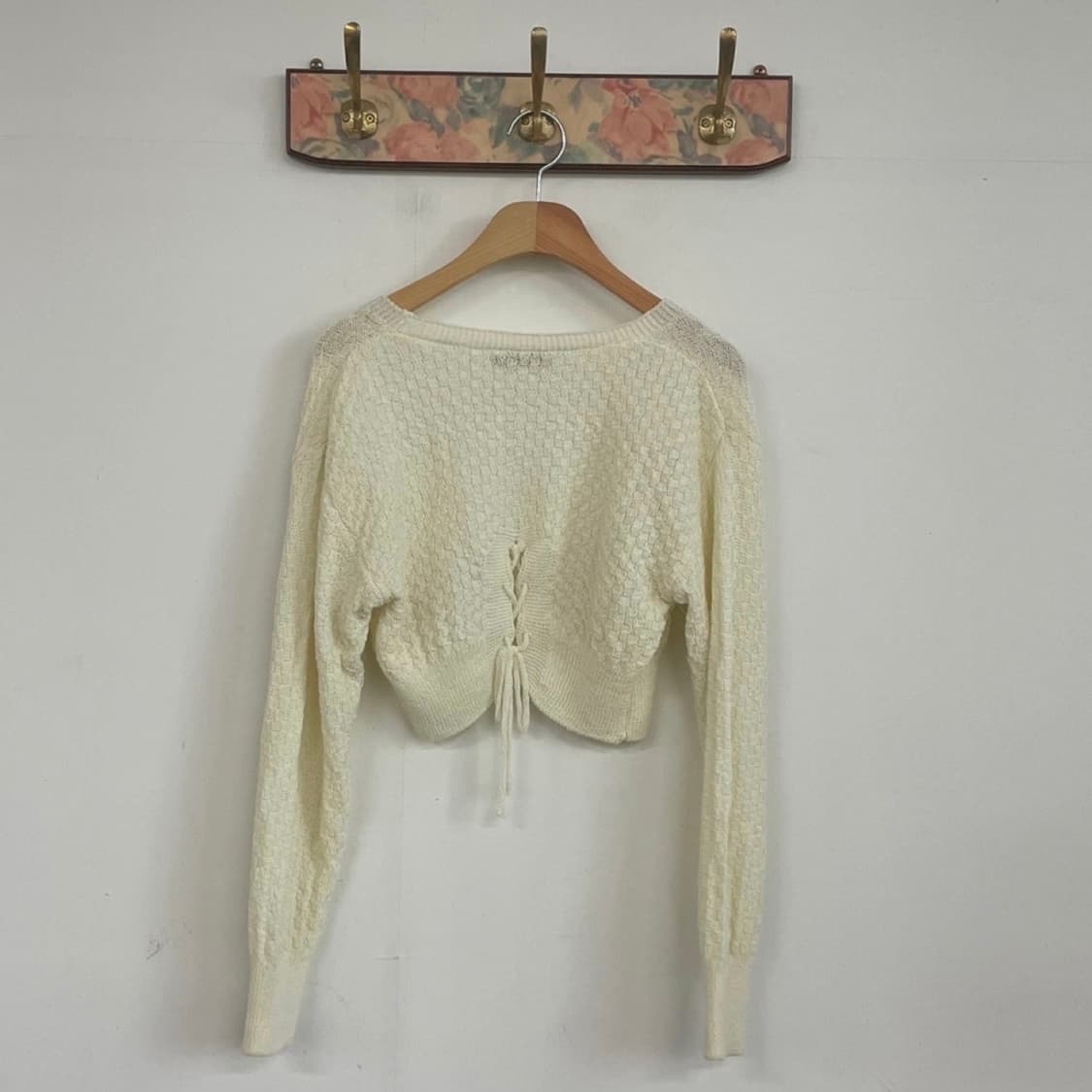 백 코르셋 볼레로 아이보리 가디건 상품이미지2