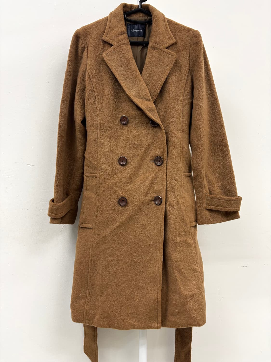 빈티지 브라운 더블 코트 상품이미지6