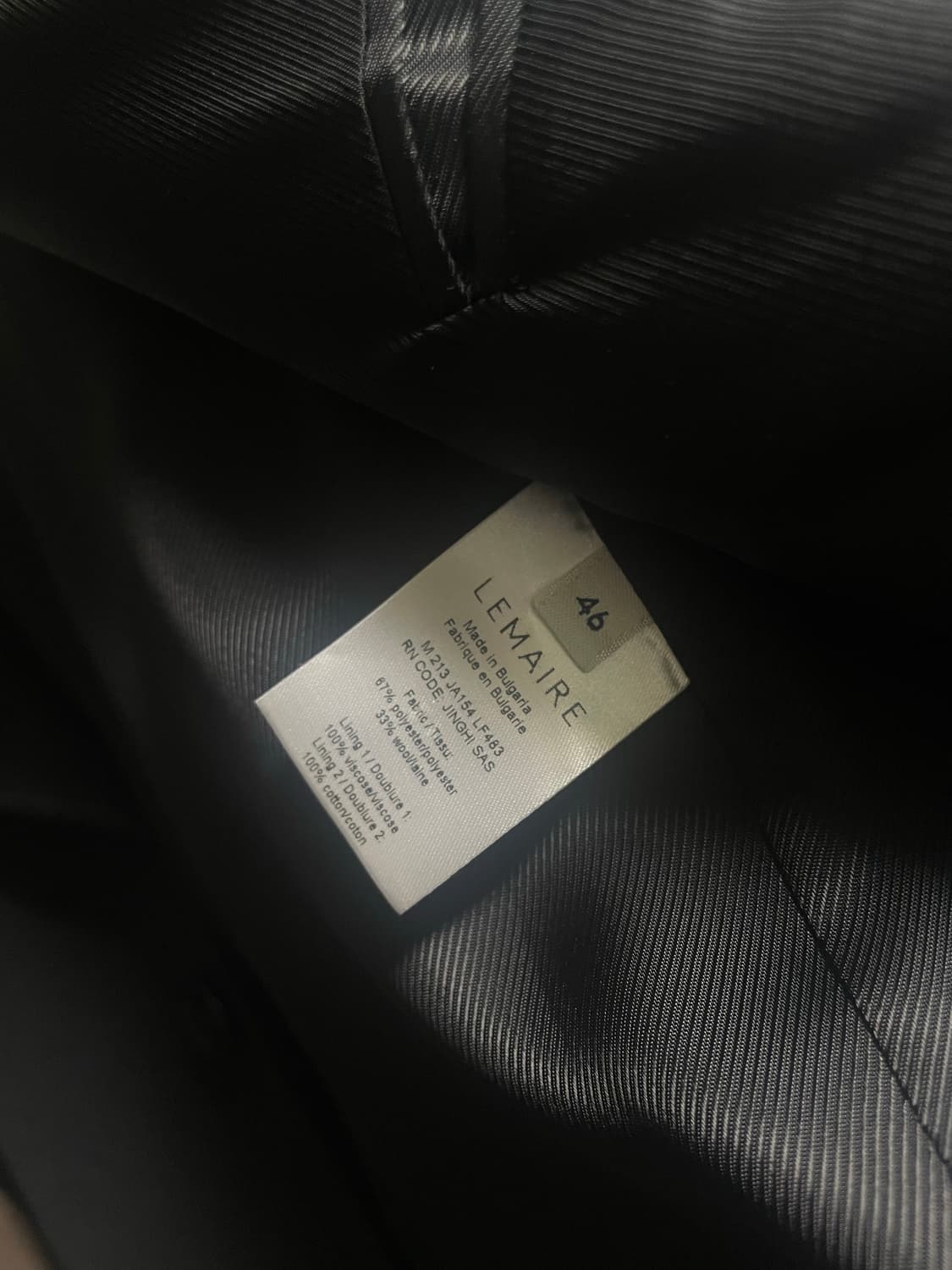 르메르 3버튼 블레이저 앤트러사이트 46사이즈 상품이미지5
