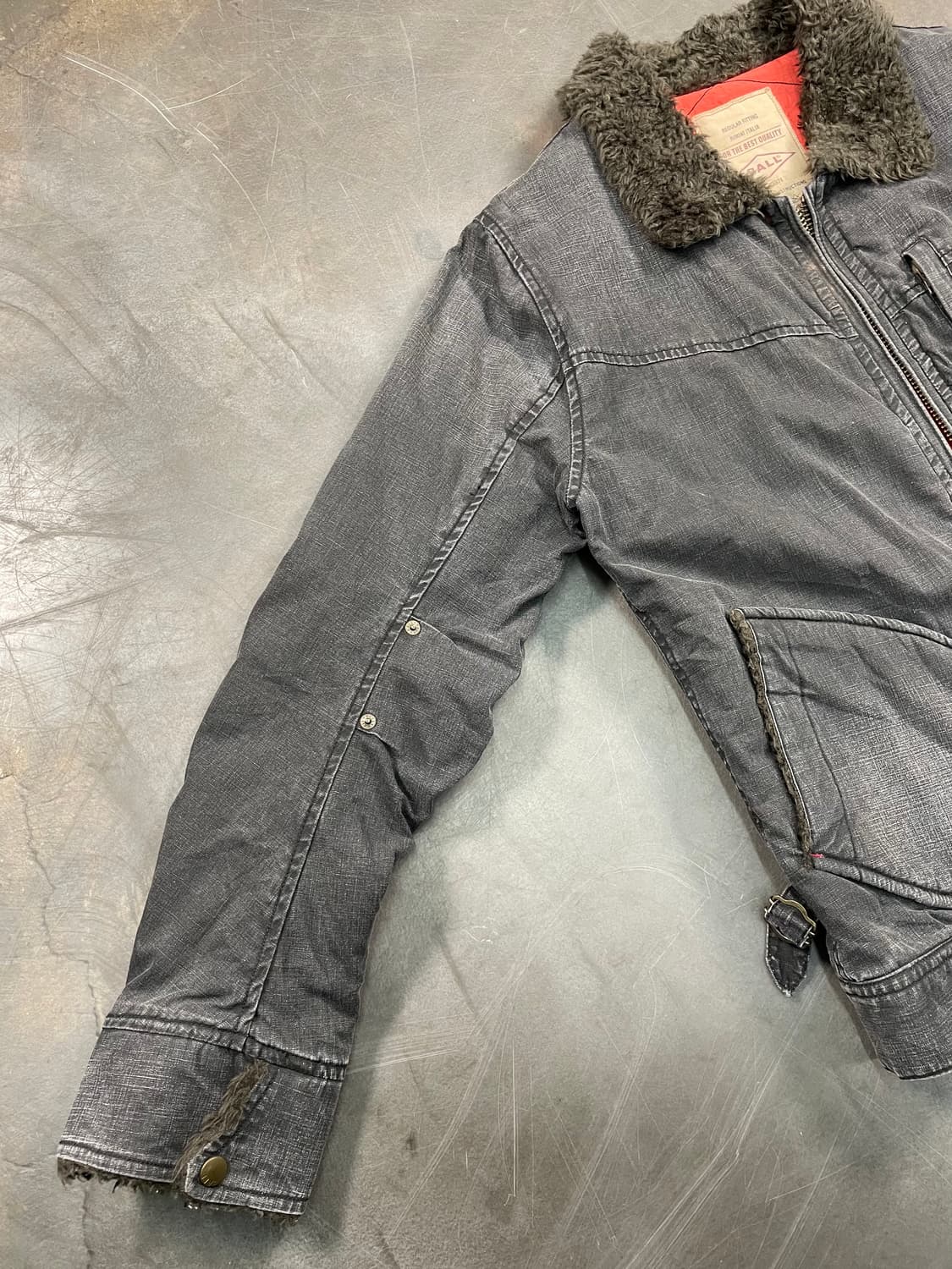 Ball 퍼 카라 데님 퀼팅 자켓 상품이미지4