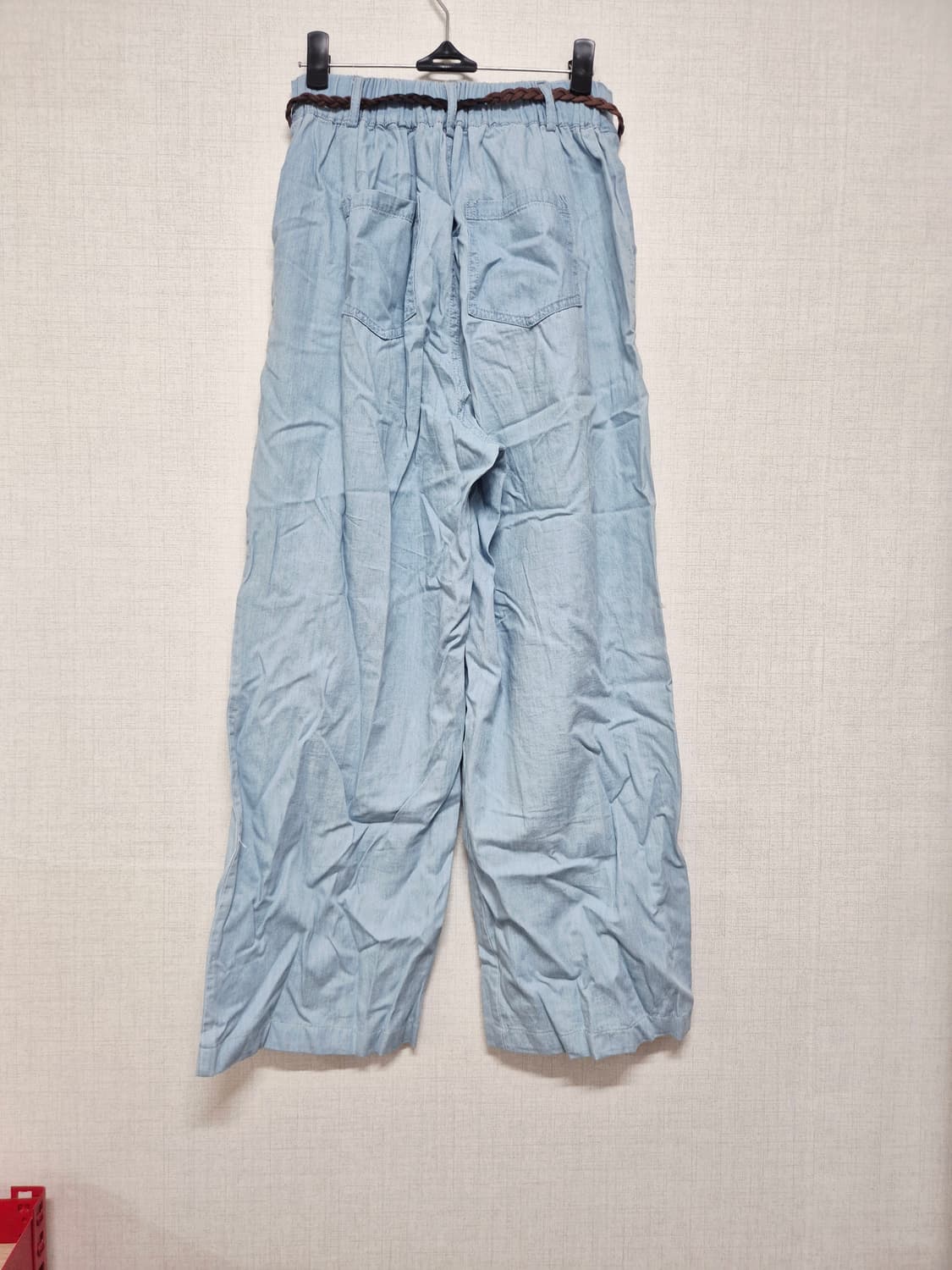 하늘색 와이드 팬츠 상품이미지2