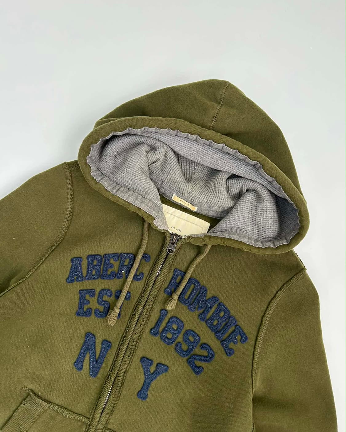 [XL] 아베크롬비 카키 아치로고 후드집업 상품이미지6