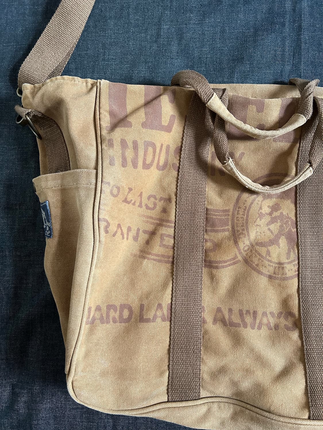 디젤 y2k 밀리터리 캔버스 투웨이 메신저백 상품이미지2