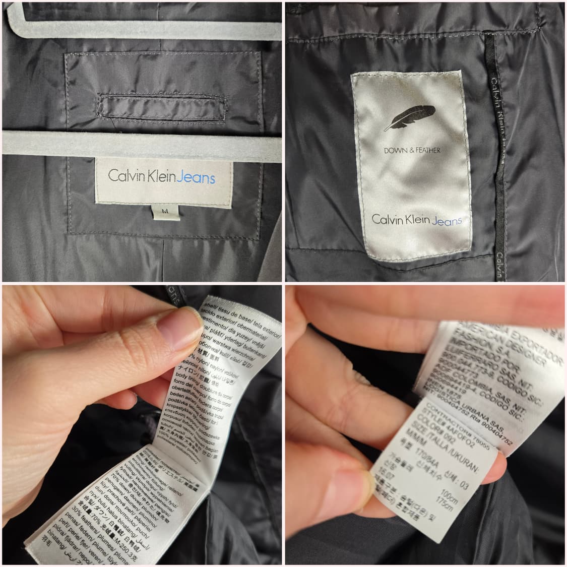 [무료배송]캘빈클라인 CK 진 남성 M 덕 다운 패딩 점퍼 상품이미지9