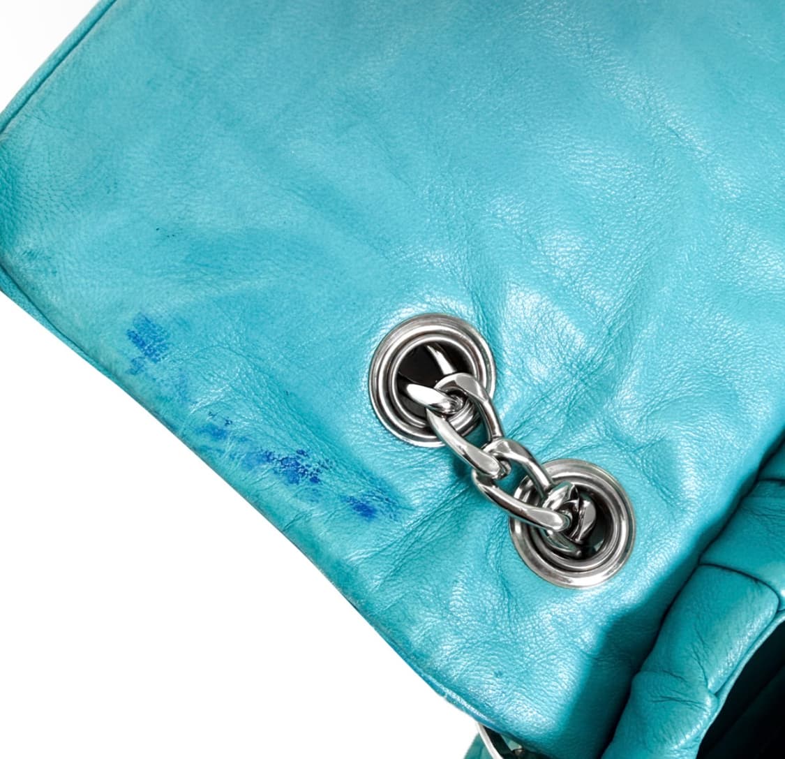 [OS] 프라다 고프레 나파 레더 체인 플랩 숄더백 크로스백 은장 블루 상품이미지8