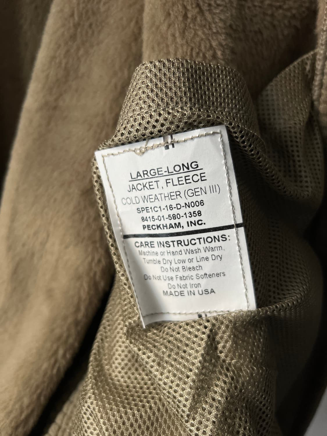 [L]U.S 밀리터리 젠3 폴라텍 플리스 데드스탁 상품이미지3