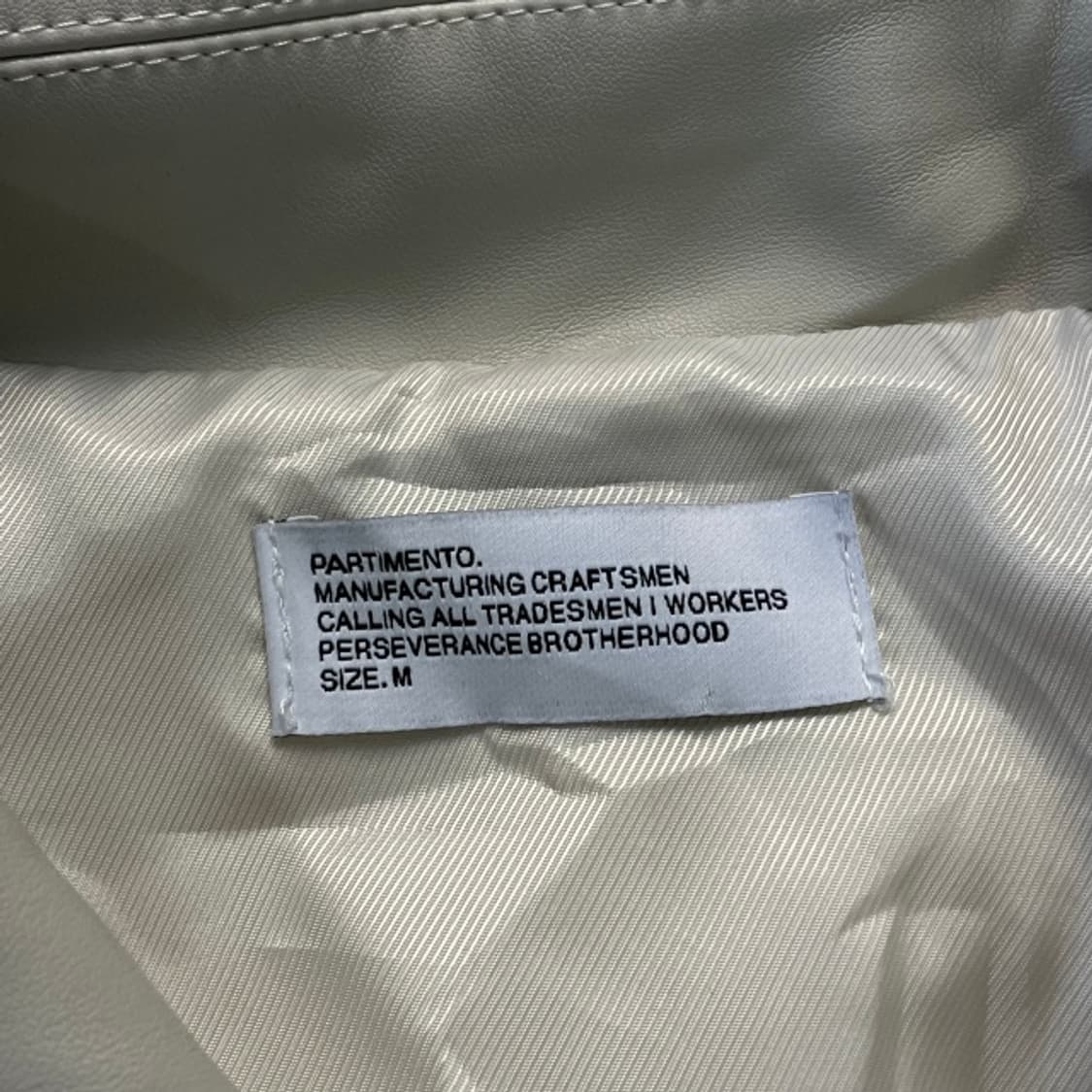 100 파르티멘토 배색 레더 자켓 상품이미지3