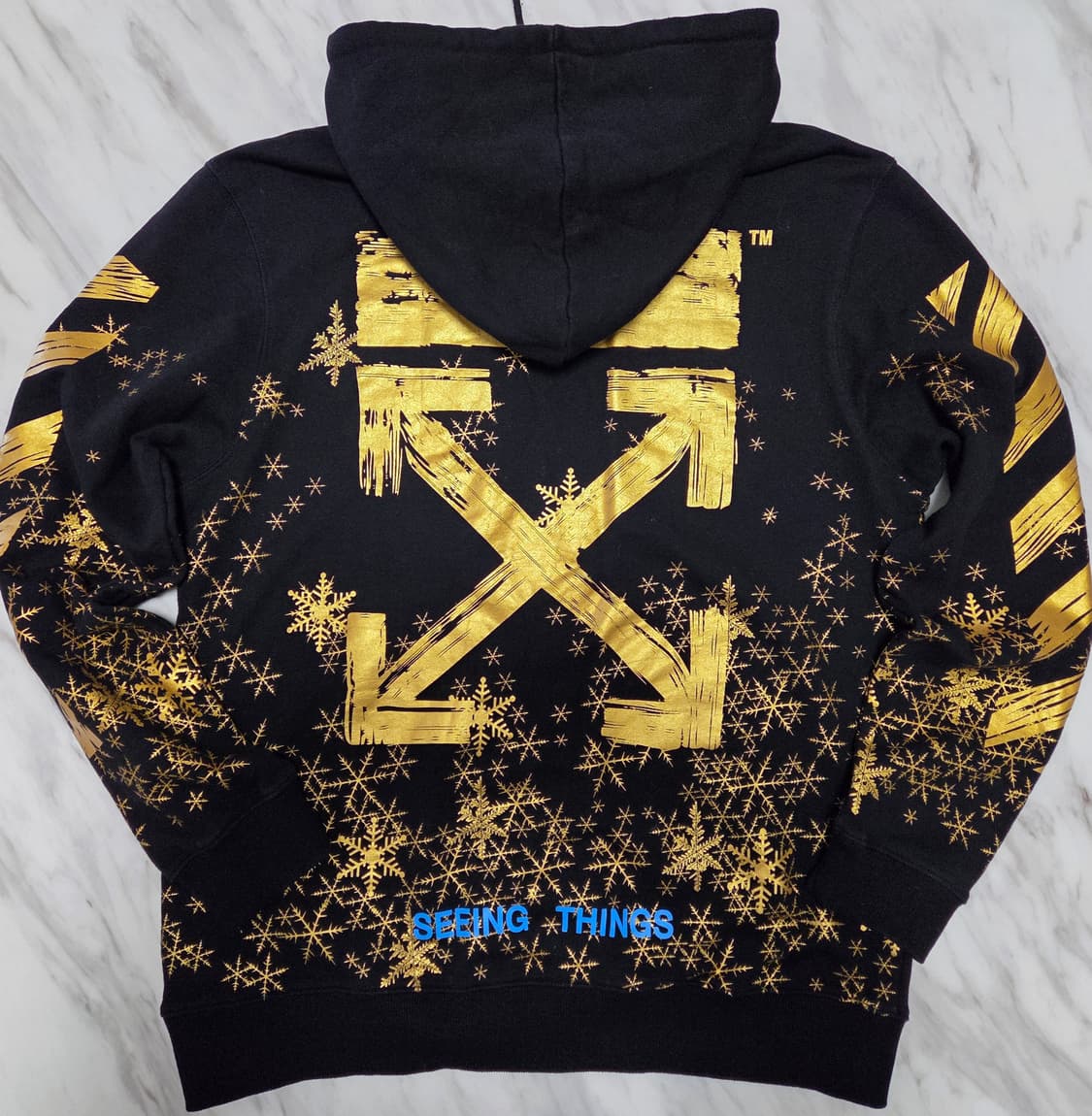 오프화이트 스노우 플레이크 후드티 상품이미지1