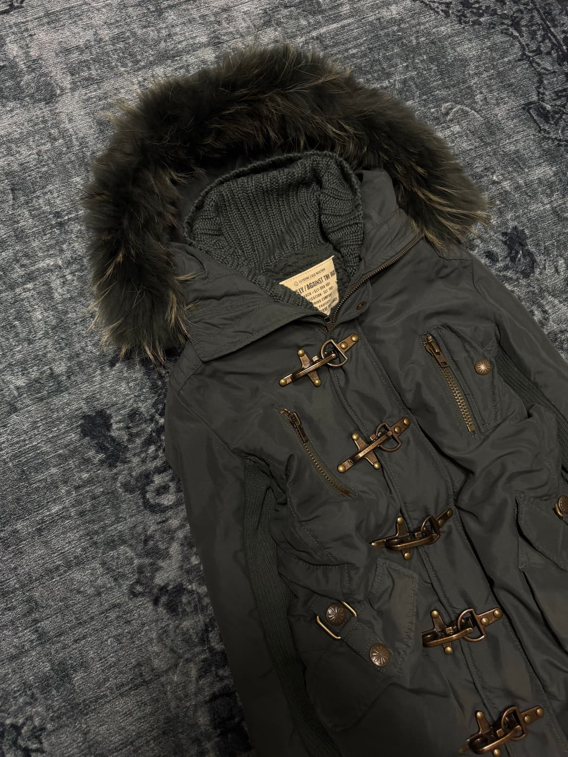 Sly 00s archive fur military long jacket 상품이미지2