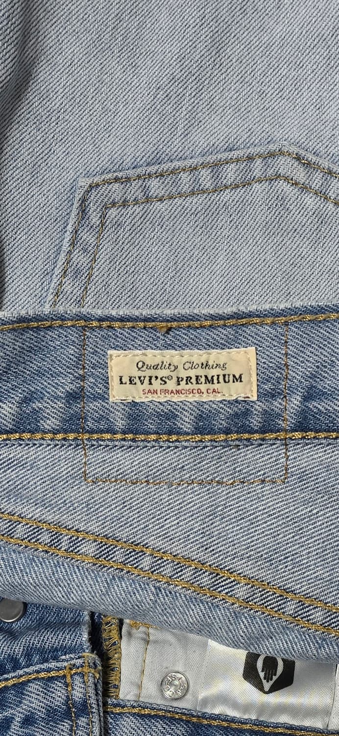 리바이스 데님 스커트 W25 연청 상품이미지3