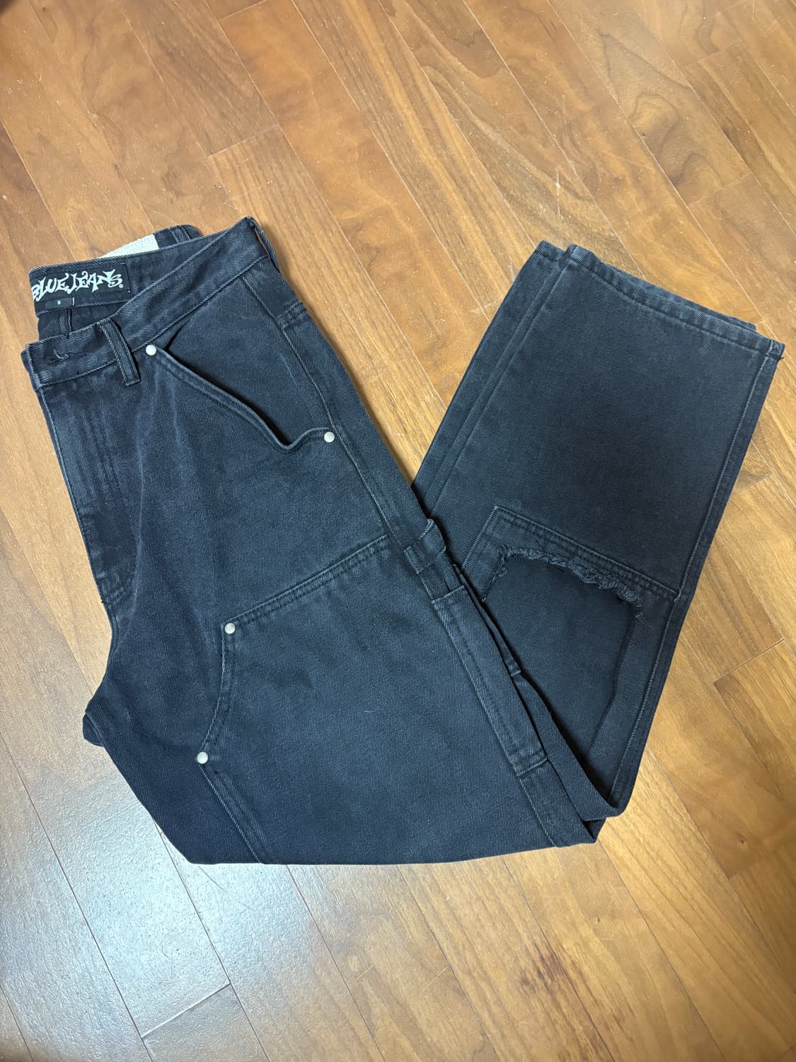 [SUADE] suade damaged double knee pants  상품이미지1