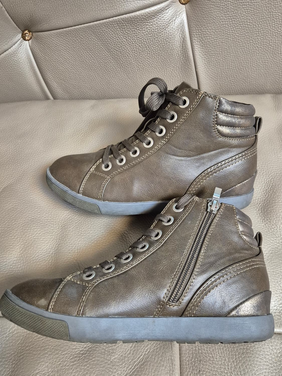 이태리 바이네르  양털 스니커즈 하이 여성 240 상품이미지6