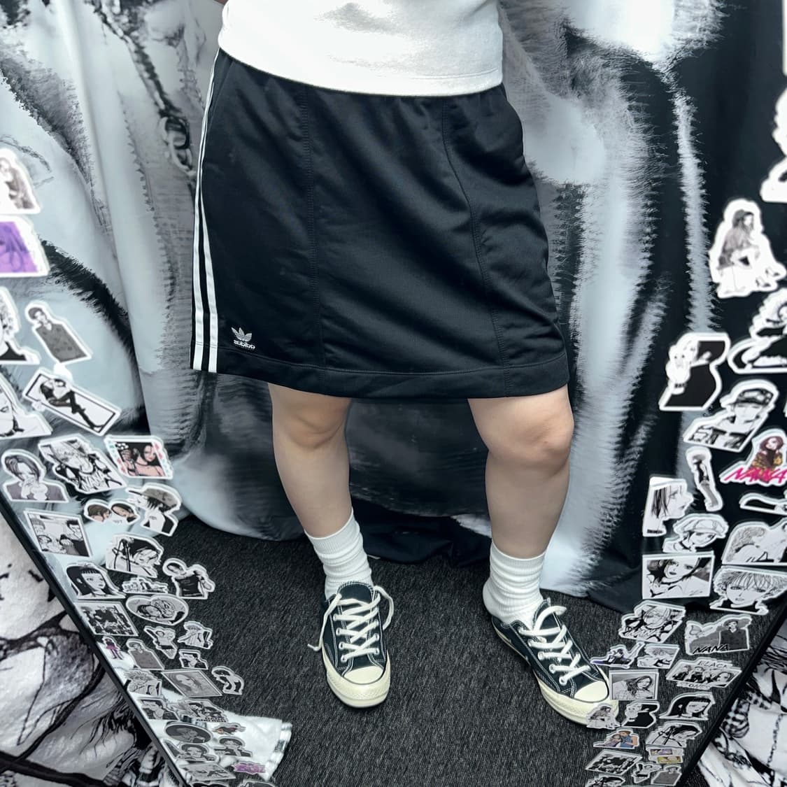 아디다스 삼선 스커트 블랙 상품이미지1
