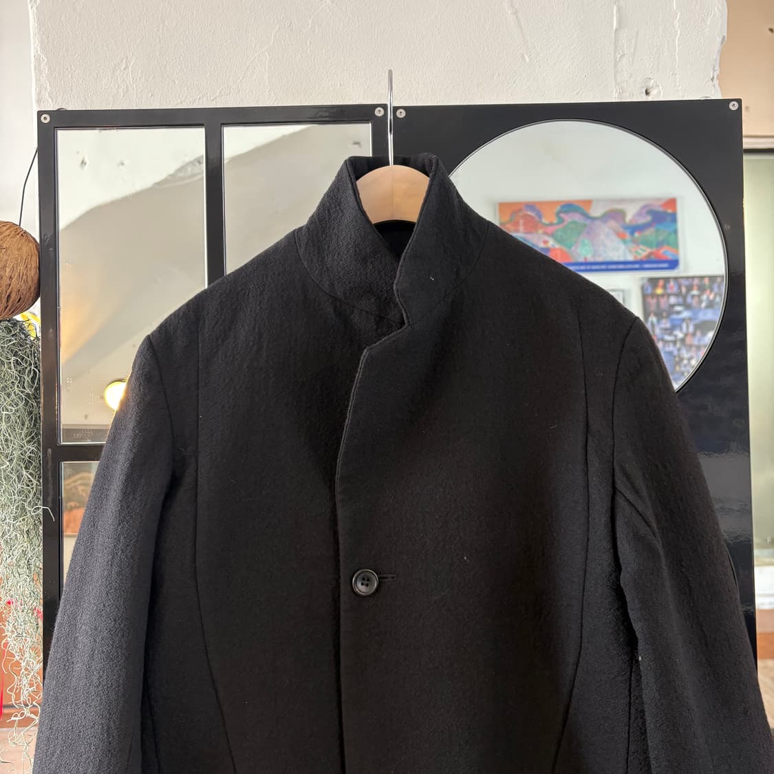 Y’s 울 스탠드 카라 하이넥 코트 상품이미지4