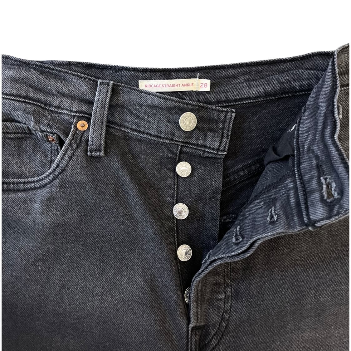 리바이스 립케이지 스트레이트 흑청 데님 상품이미지3