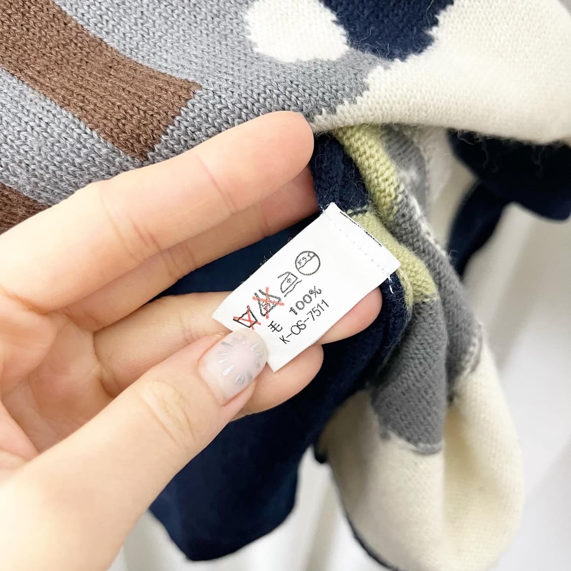 빈티지 네이비 겨울 라운드 니트 상품이미지6