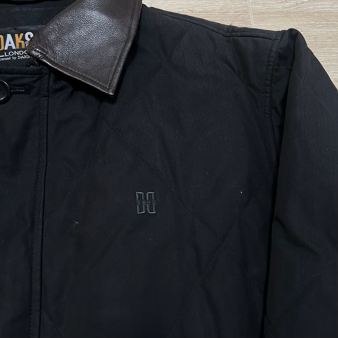 닥스 런던 레더 배색 퀼팅자켓 [다크브라운] L/100 상품이미지4