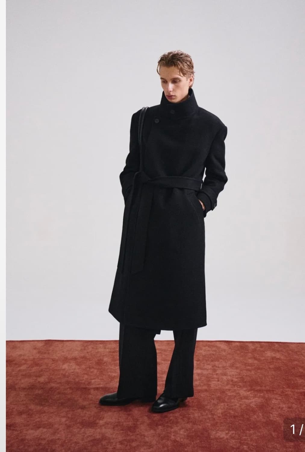 (Peq)BELTED TWILL WOOL  COAT  상품이미지1