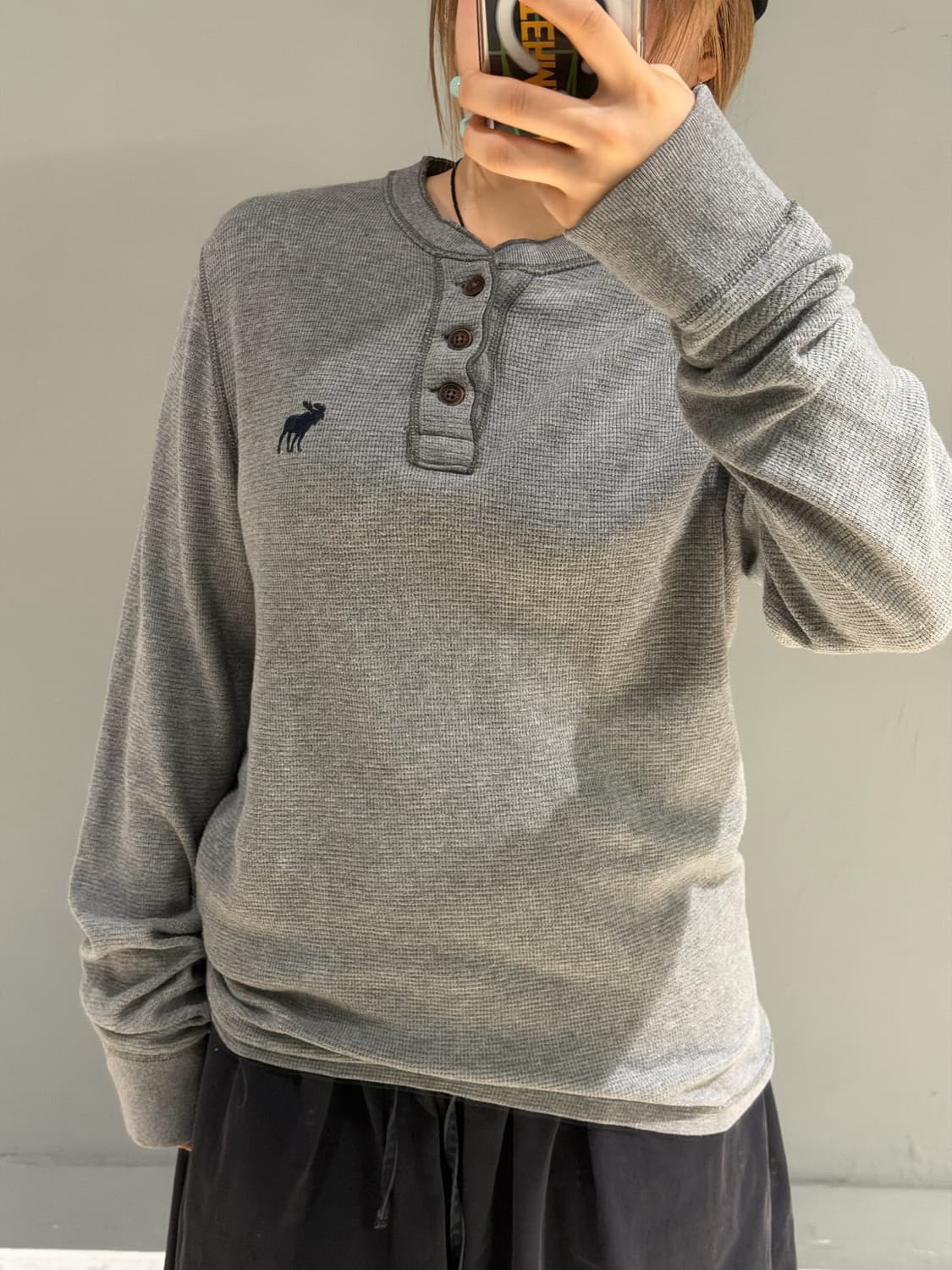 Abercrombie button-up waffle sleeve 상품이미지3