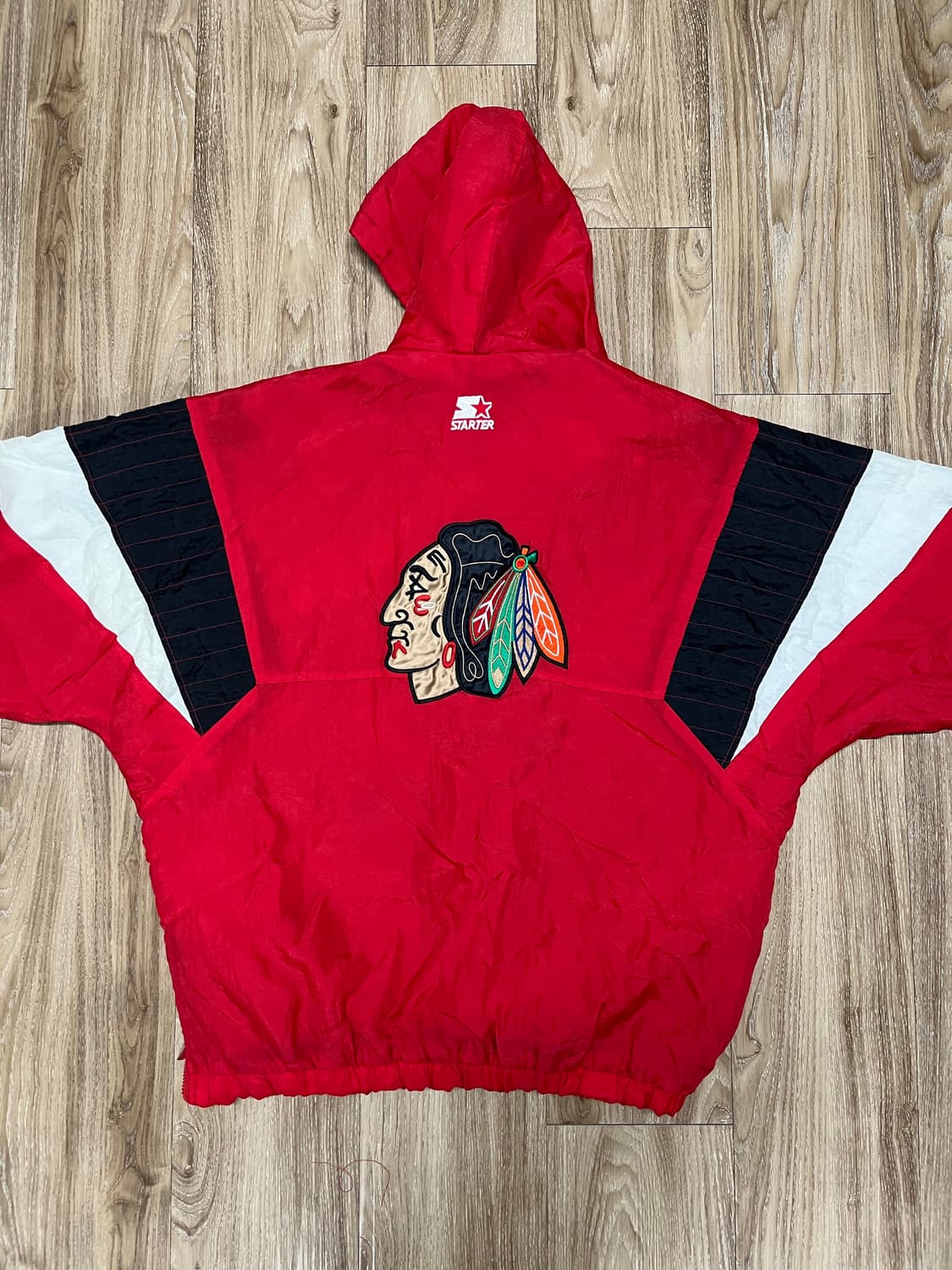 스타터 NHL 시카고 블랙호크스 올드스쿨 아노락 점퍼 상품이미지7
