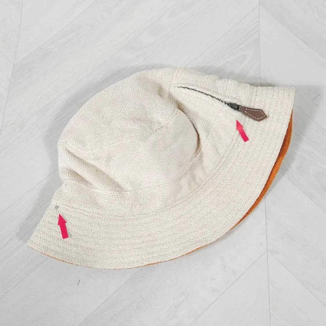 58~60 에르메스 양면 버킷햇 오렌지 리버서블 HERMES 상품이미지6