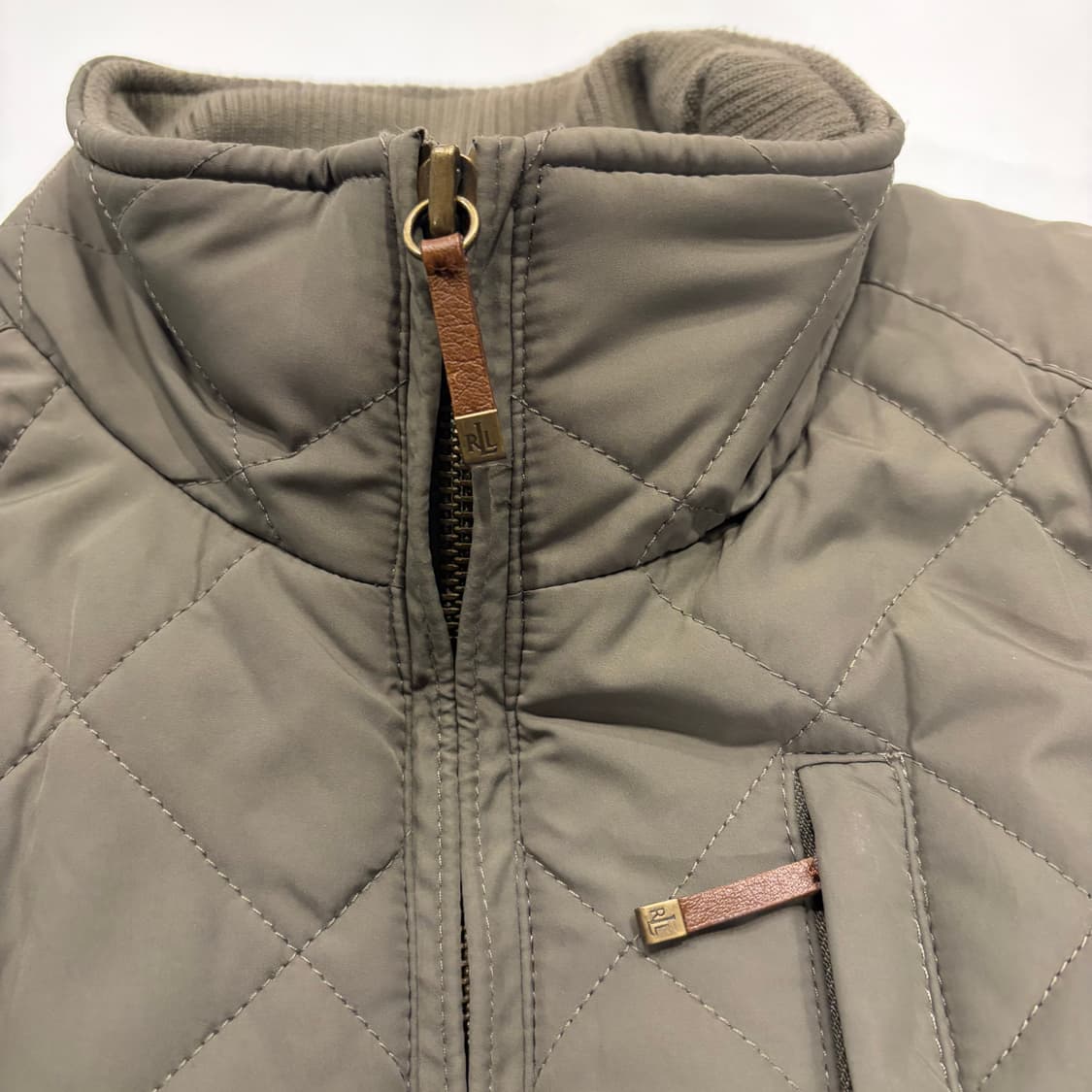 [L] 폴로 랄프로렌 퀼팅 조끼 카키 브라운 패딩 B506 상품이미지4