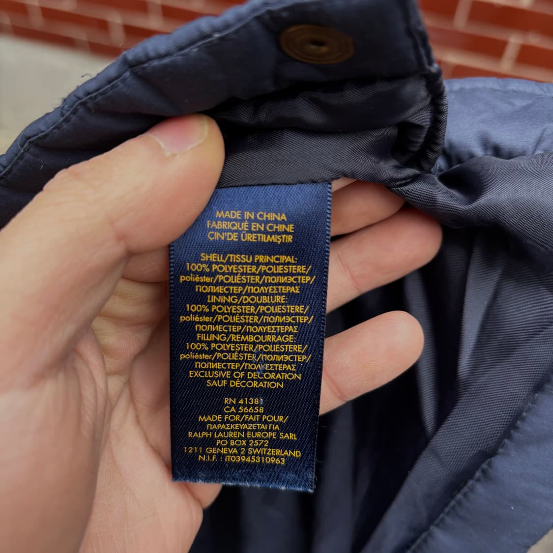 폴로 네이비 퀄팅 자켓 패딩 S 상품이미지8