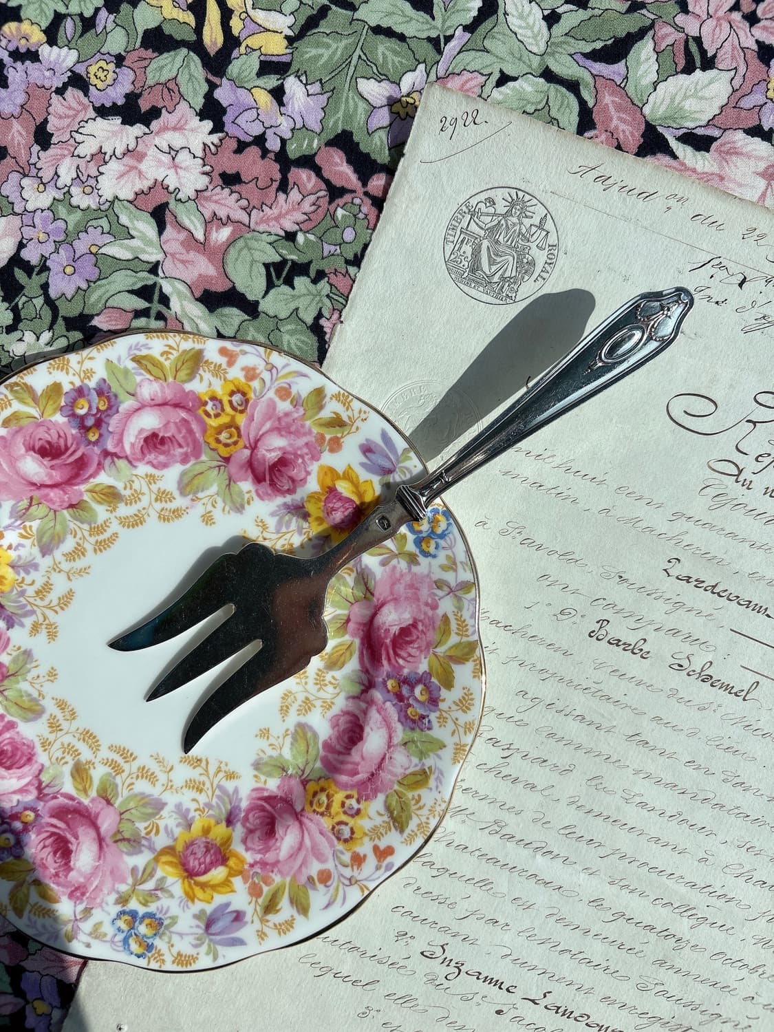 영국 앤틱 실버플레이트 브레드포크 상품이미지1