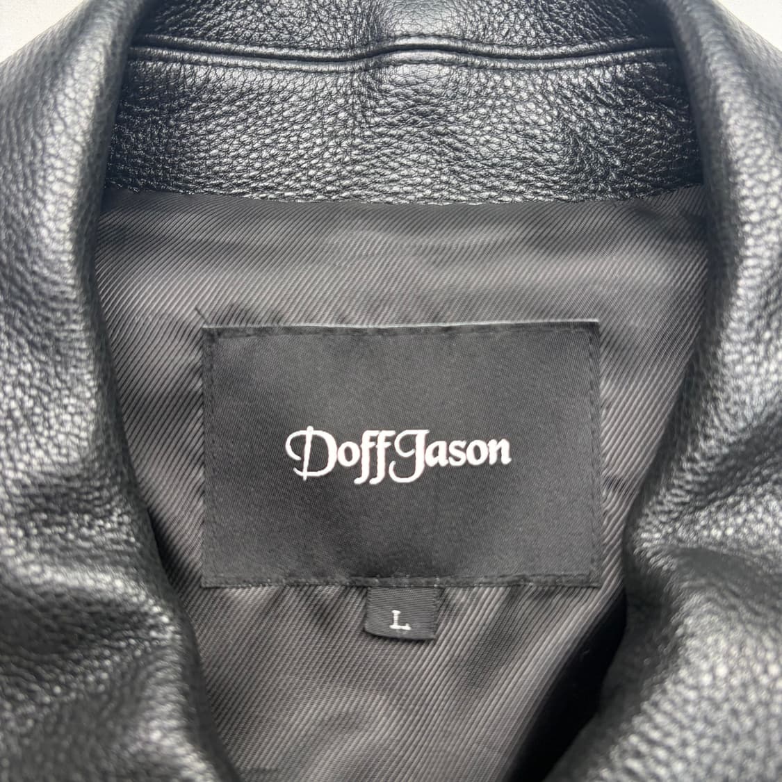 도프제이슨 카우 하이드 블랙 레더 자켓 L 상품이미지7