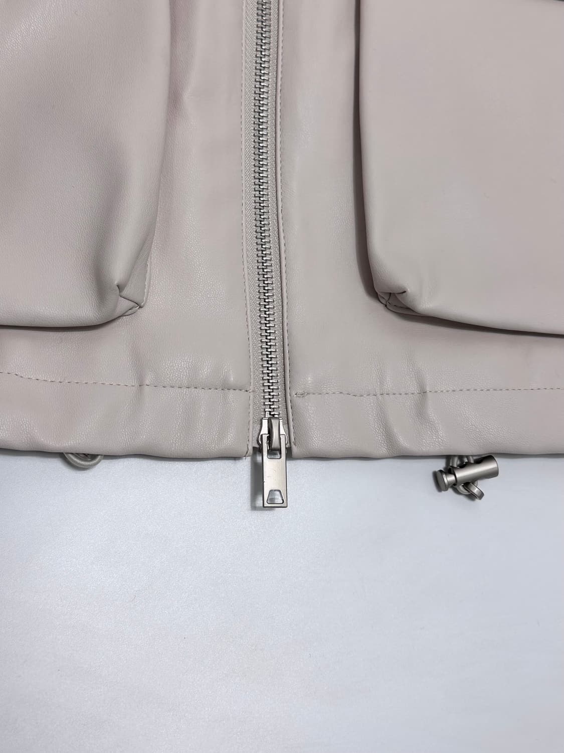 아이러니포르노 투웨이 카라넥 비건레더 자켓 상품이미지7