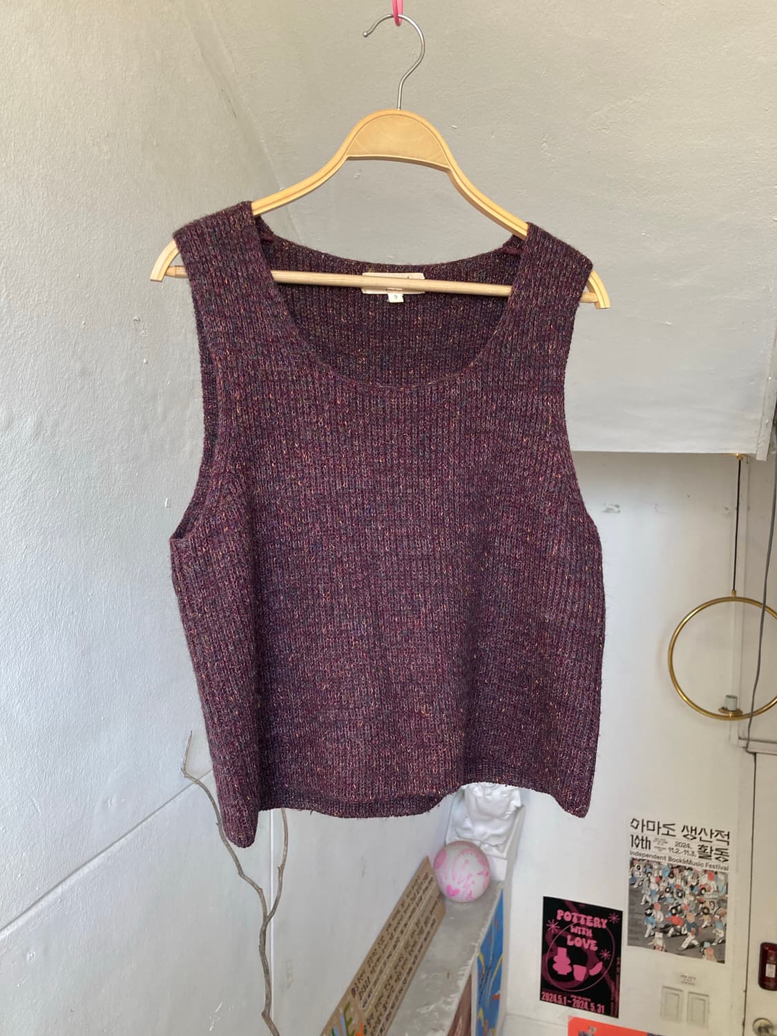 울 크롭 레이어드 니트 베스트 상품이미지1