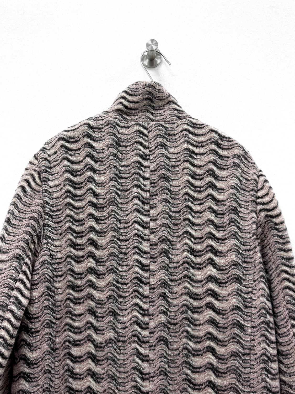 미쏘니 웨이브 니트 롱코트 상품이미지4