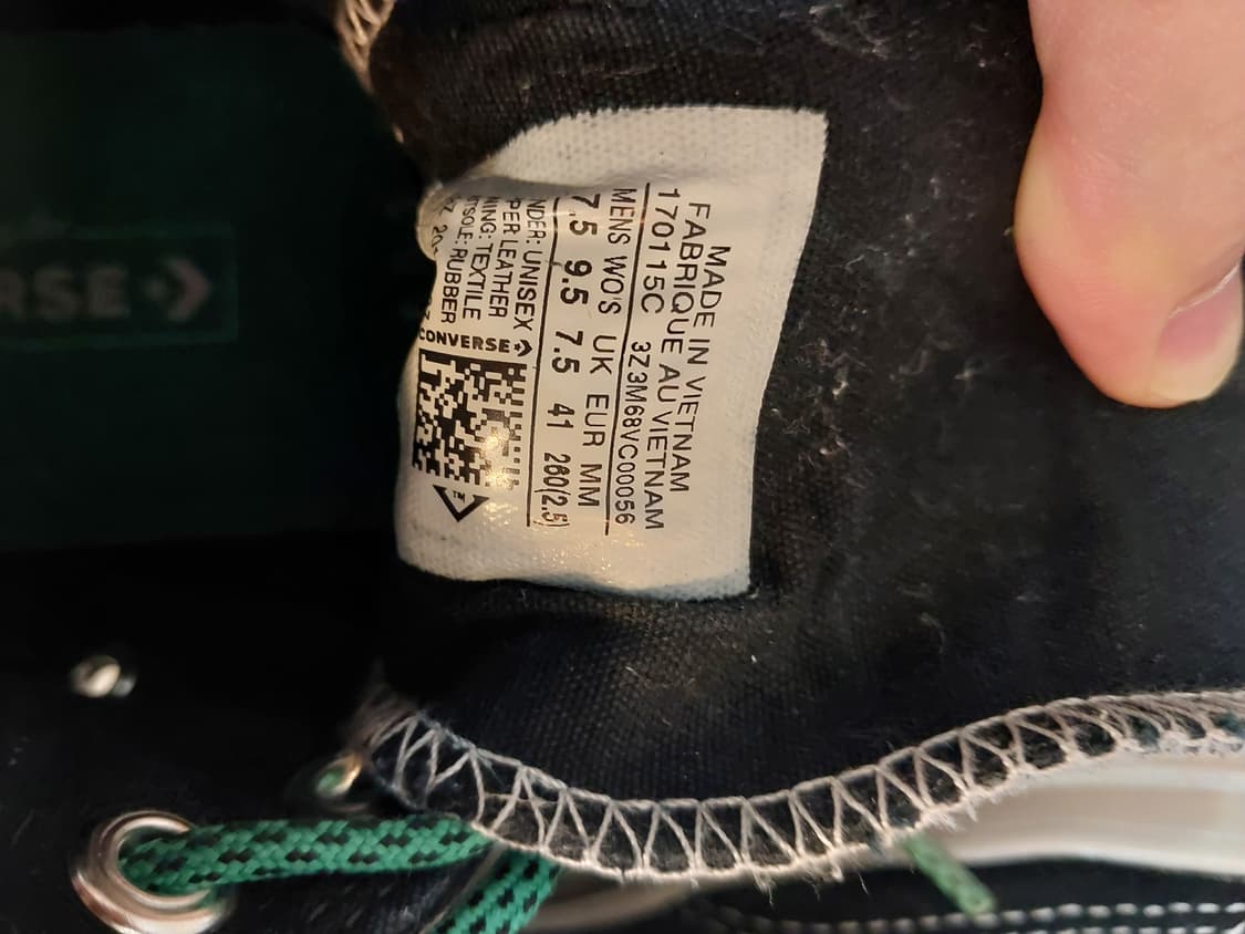 컨버스 척 70 디지털 터레인 블랙 스웨이드 
260mm 상품이미지3