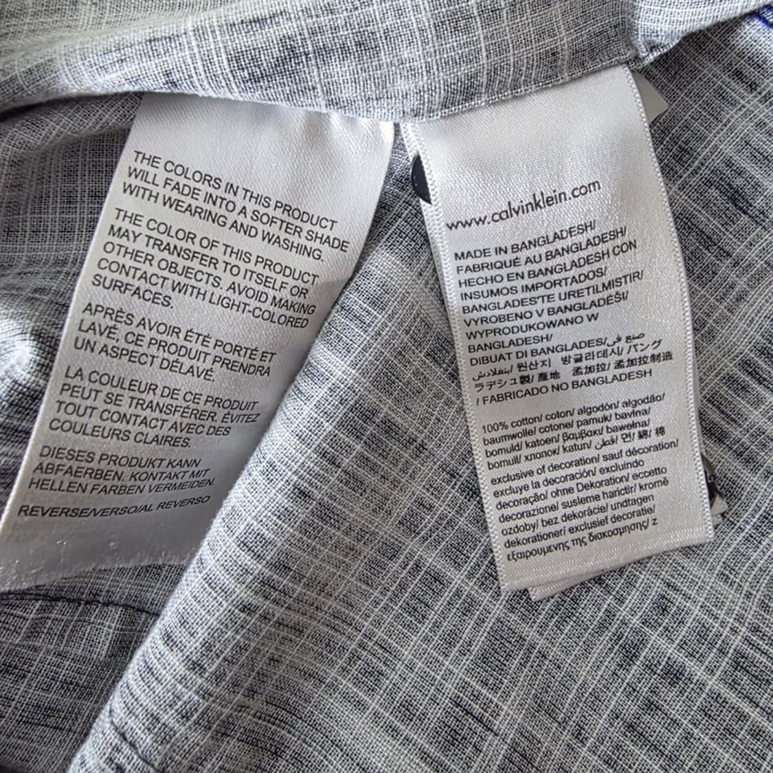 Calvin Klein Jeans 슬림핏 워싱 셔츠 M 상품이미지6
