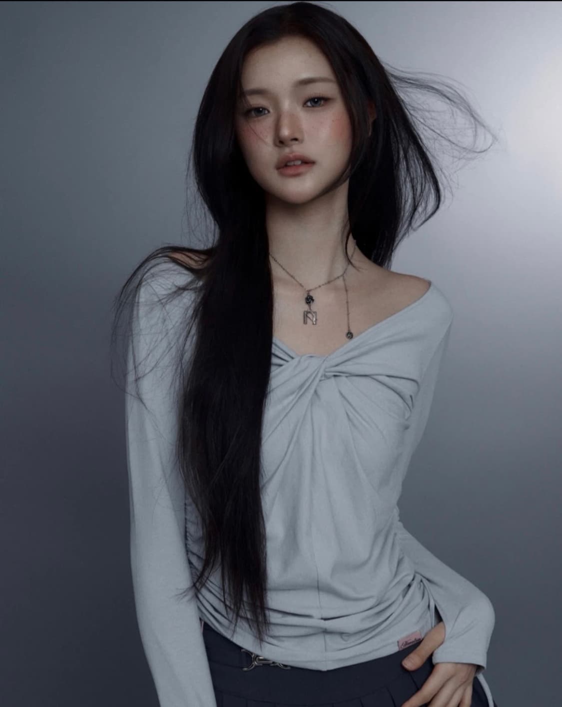 뉴얼린 루나 트위스트 셔링탑 연핑크  상품이미지3