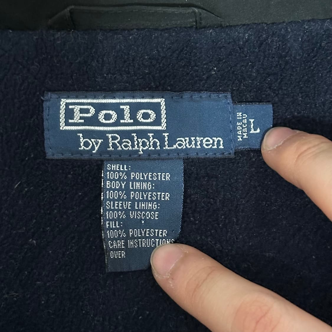 L 폴로랄프로렌 블랙 누빔 자켓 상품이미지4