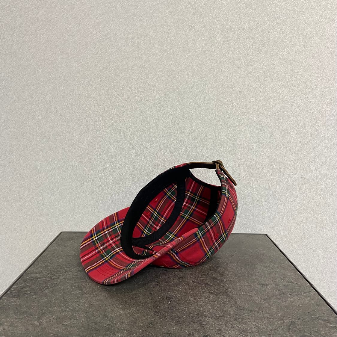 슈프림 타탄 체크 레드 박스로고 캠프캡 모자 20FW 상품이미지6