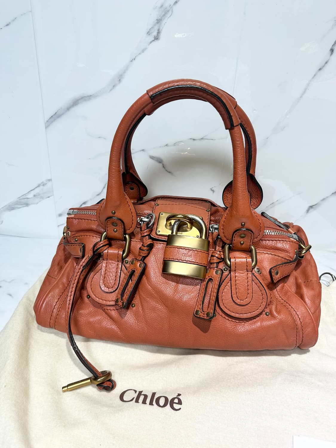 [A 정품] 끌로에 패딩턴백 브라운오렌지 상품이미지2