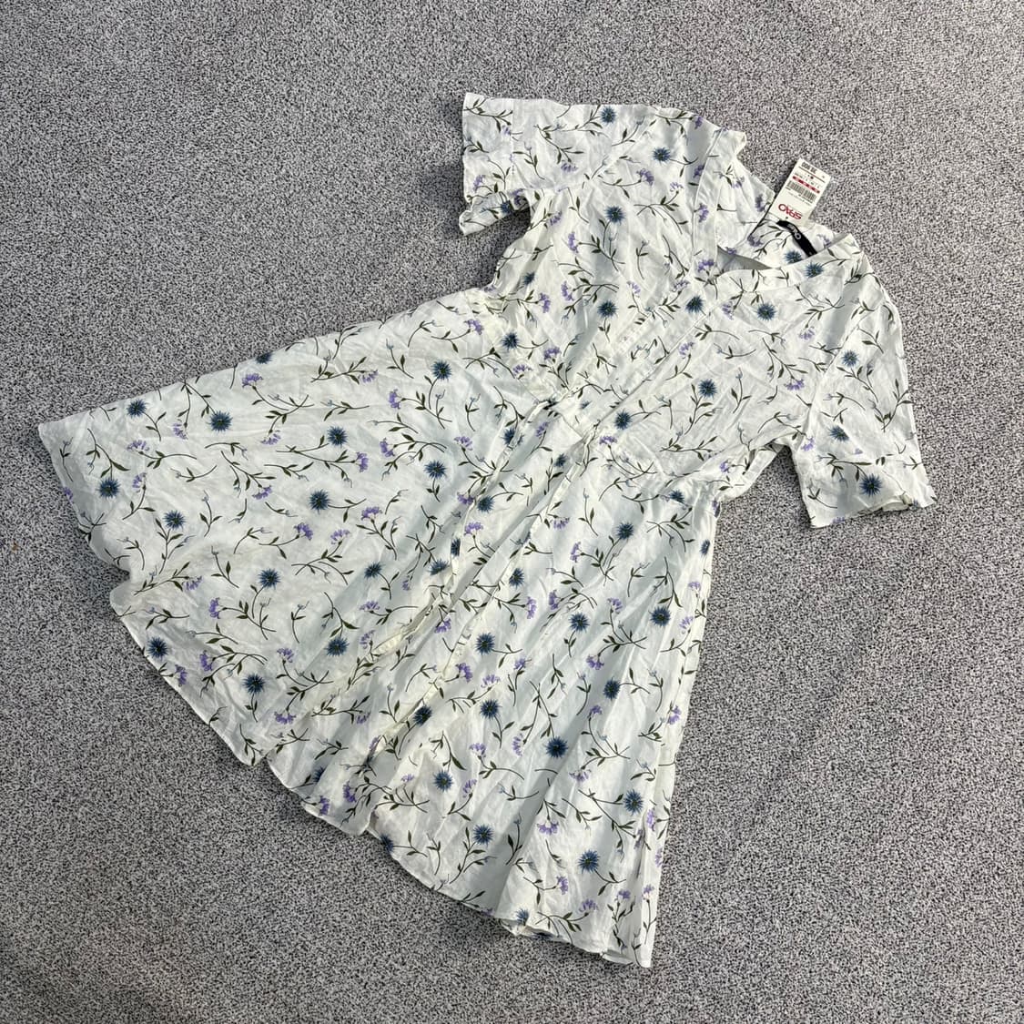 S 새상품 스파오 꽃무늬 반팔 원피스 0409J 상품이미지1