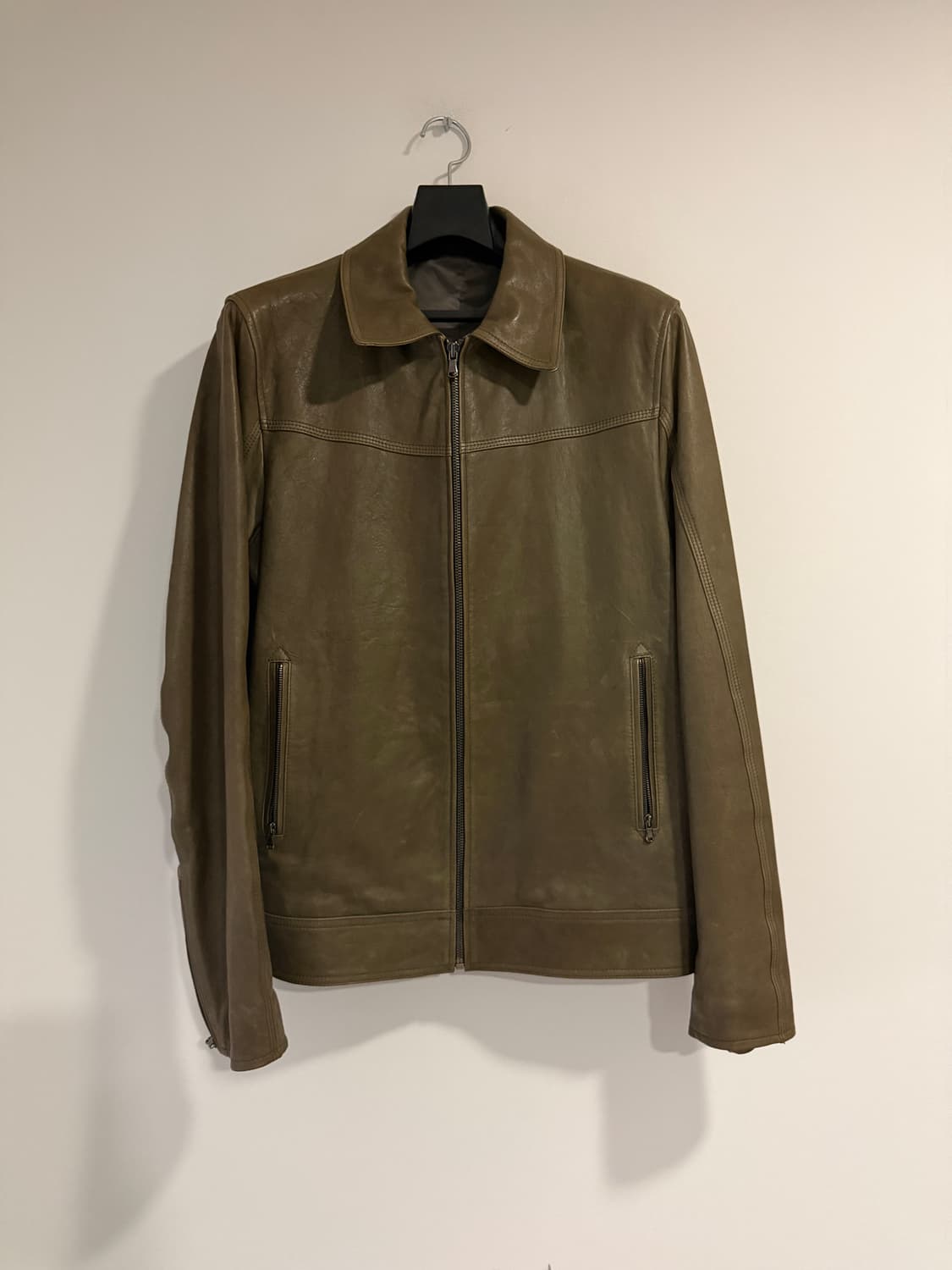 빈티지 레더 미니멀 자켓 상품이미지1