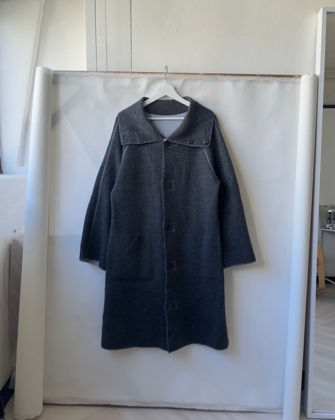 [vintage] Two-Tone Reversible Wool Coat 상품이미지3