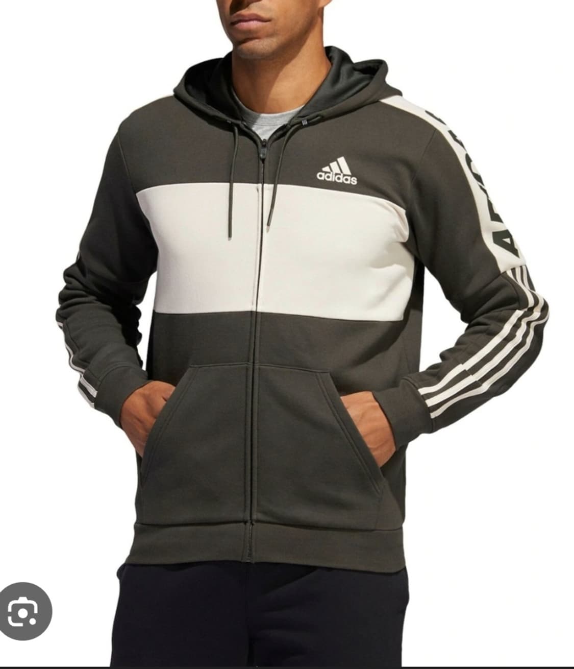 아디다스 후드집업 M 블랙/화이트 상품이미지2