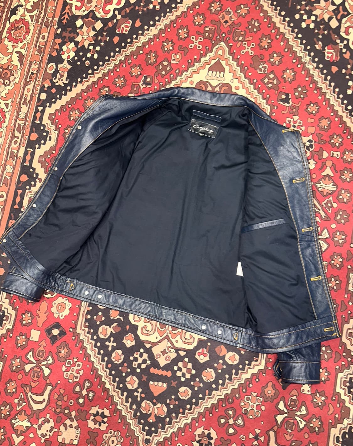 ( L ) 트러커자켓 트러커가죽 레더자켓 아메카지 워크웨어 빈티지가죽 상품이미지3