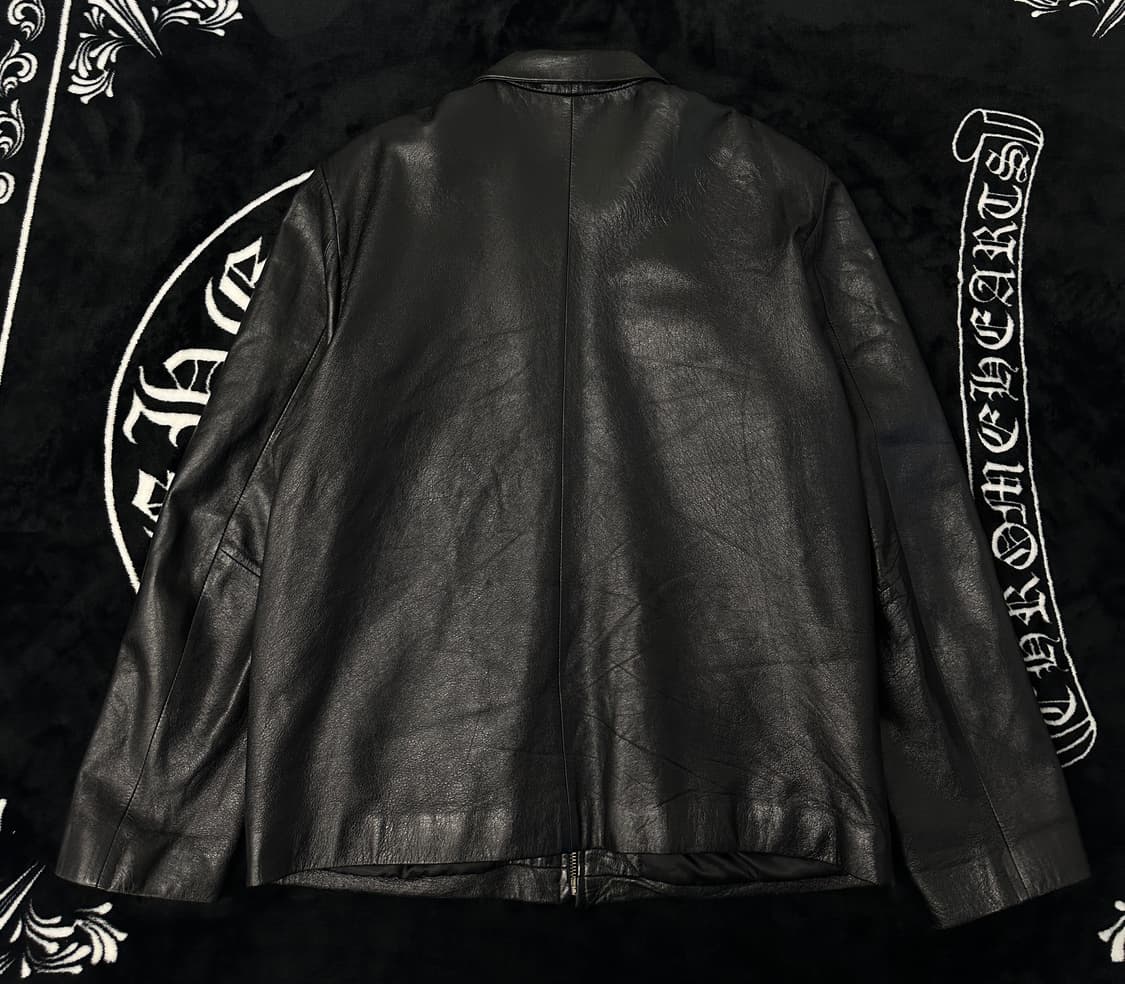 leather 빈티지 레더 미니멀 가죽자켓 램스킨 L 상품이미지3