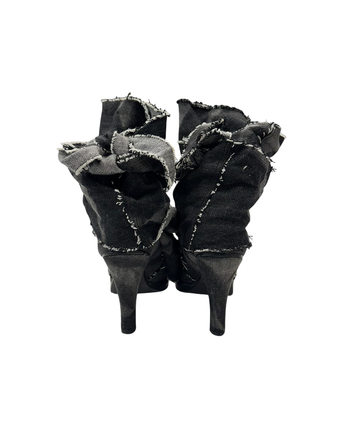 디젤 블랙골드 롤업 데님 힐 부츠 상품이미지6