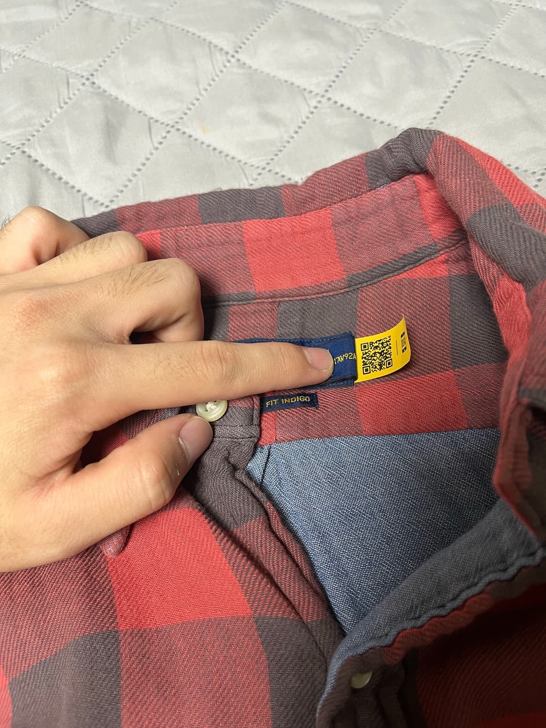 폴로 정품 레드체크셔츠 클래식핏 s  상품이미지2