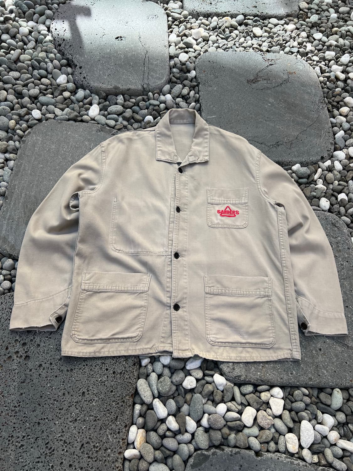 OLD VINTAGE FRENCH BEIGE WORK 빈티지프렌치워크자켓 상품이미지1